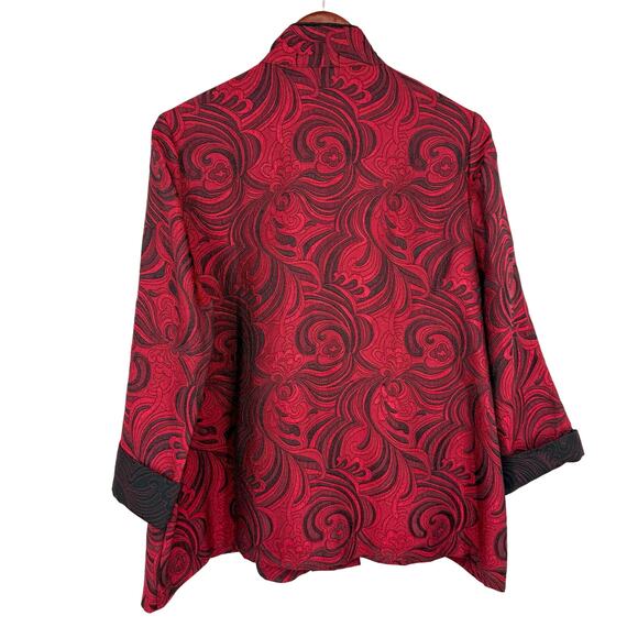 Moonlight Y & S Fashion Design Medium Wearable Art Red Christmas Top Jacket - Picture 7 of 7